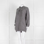 Celine Grey Hooded Wool Blend Oversized Top