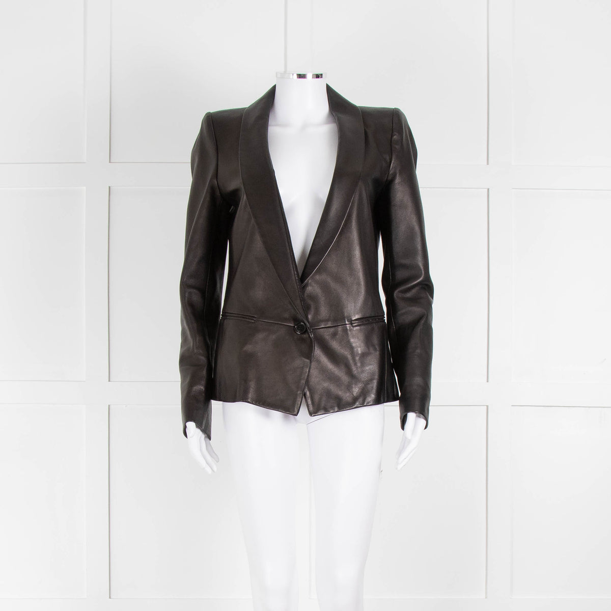 Isabel Marant Black Leather Blazer Jacket