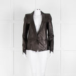 Isabel Marant Black Leather Blazer Jacket