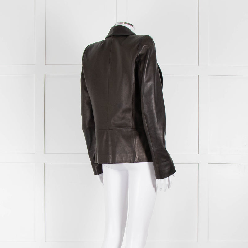 Isabel Marant Black Leather Blazer Jacket