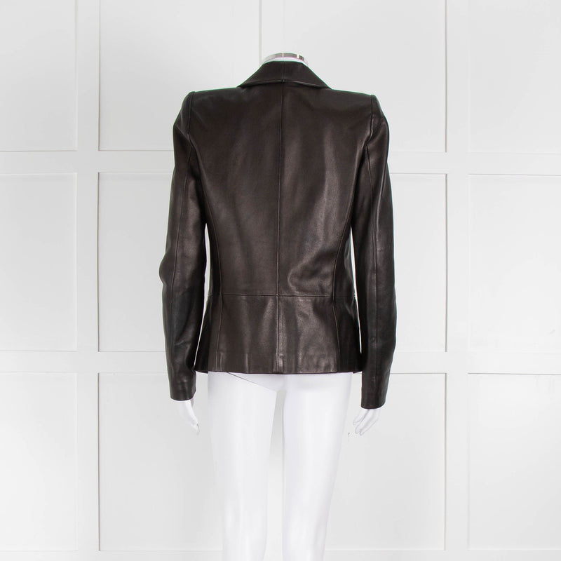 Isabel Marant Black Leather Blazer Jacket
