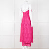 Emilia Wickstead Bright Pink Lace Strapless Dress