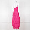 Emilia Wickstead Bright Pink Lace Strapless Dress