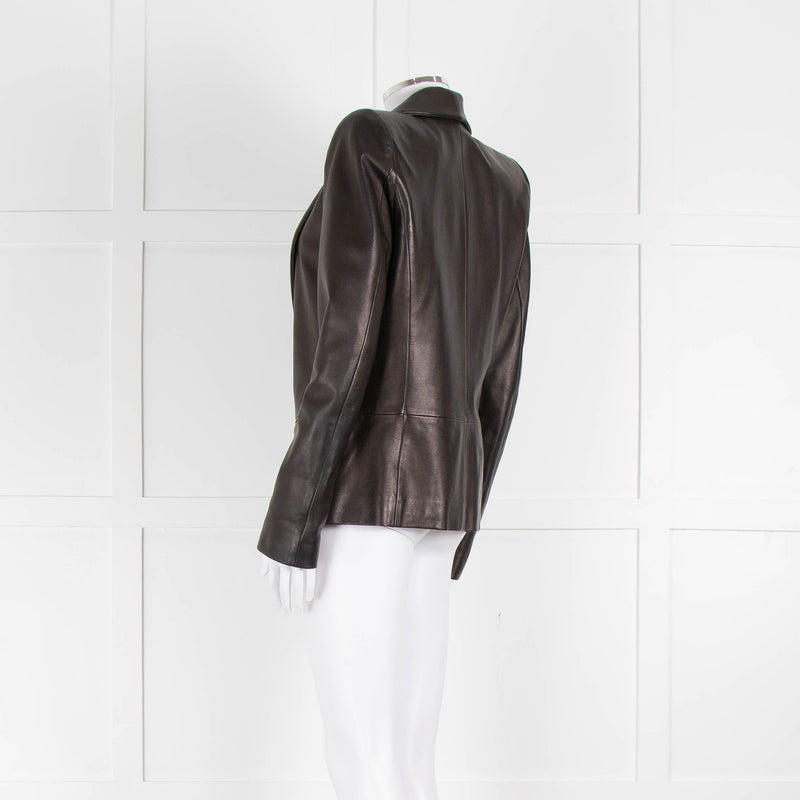 Isabel Marant Black Leather Blazer Jacket