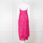 Emilia Wickstead Bright Pink Lace Strapless Dress