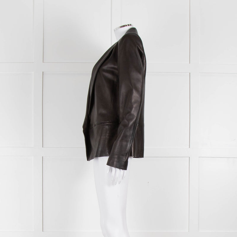 Isabel Marant Black Leather Blazer Jacket