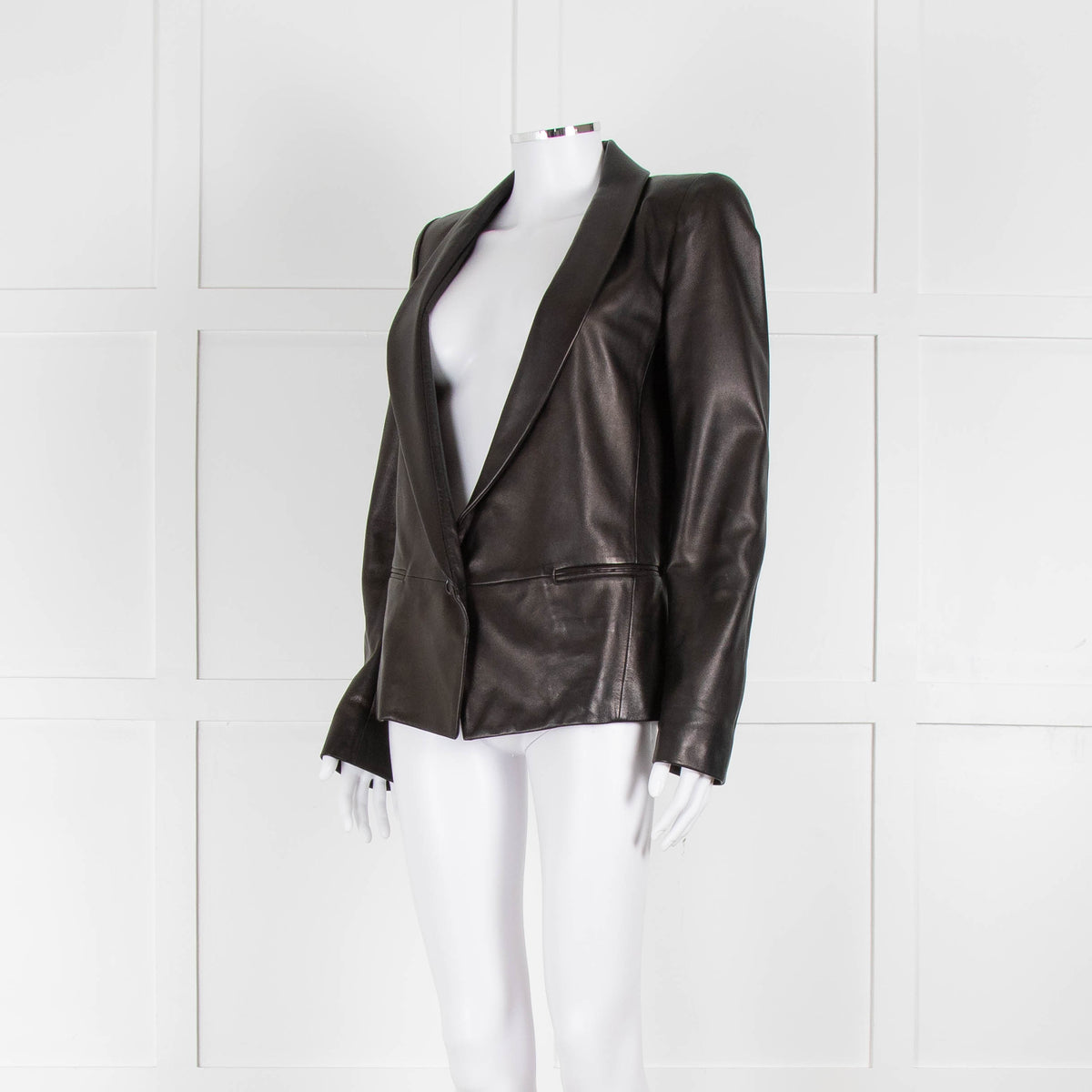 Isabel Marant Black Leather Blazer Jacket