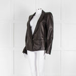 Isabel Marant Black Leather Blazer Jacket