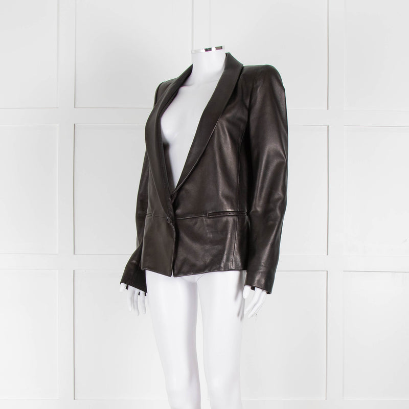 Isabel Marant Black Leather Blazer Jacket