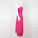 Emilia Wickstead Bright Pink Lace Strapless Dress