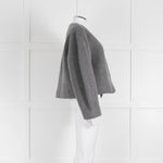 Raey Grey Wrap Oversized Wool Short Jacket