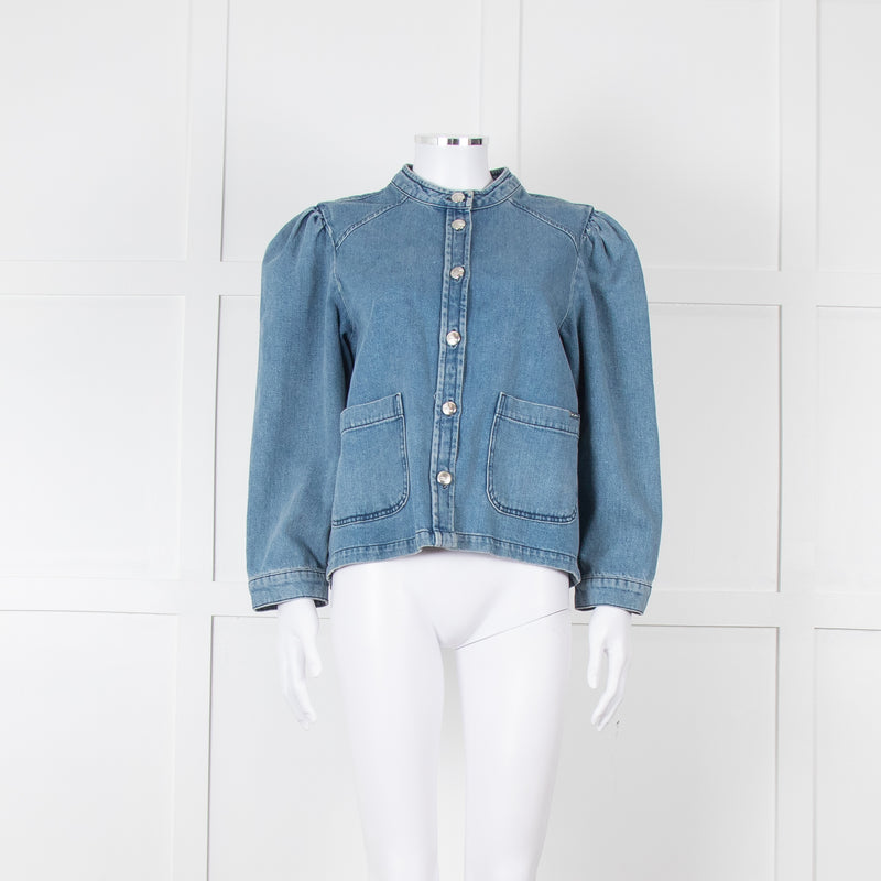 Mos Mosh Blue Denim Silver Button Jacket
