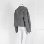 Raey Grey Wrap Oversized Wool Short Jacket