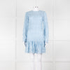 Michael By Michael Kors Pale Blue Lace Mini Dress
