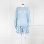 Michael By Michael Kors Pale Blue Lace Mini Dress