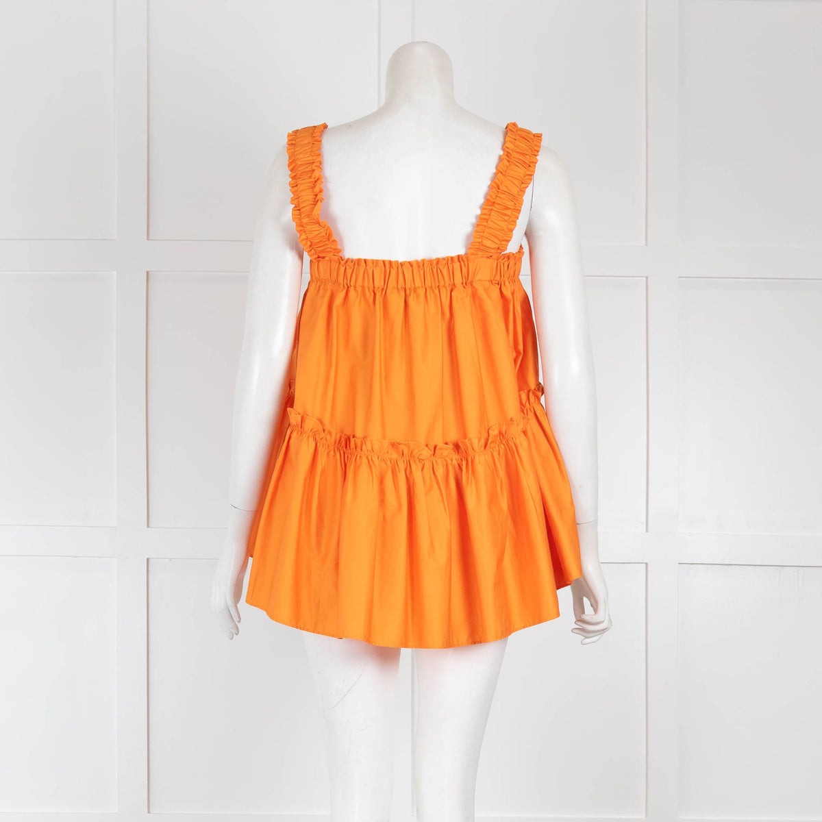 Devotion Twins Orange Cotton Ruffle Sleeveless Top