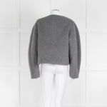 Raey Grey Wrap Oversized Wool Short Jacket