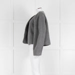 Raey Grey Wrap Oversized Wool Short Jacket