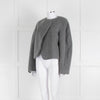 Raey Grey Wrap Oversized Wool Short Jacket