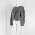 Raey Grey Wrap Oversized Wool Short Jacket
