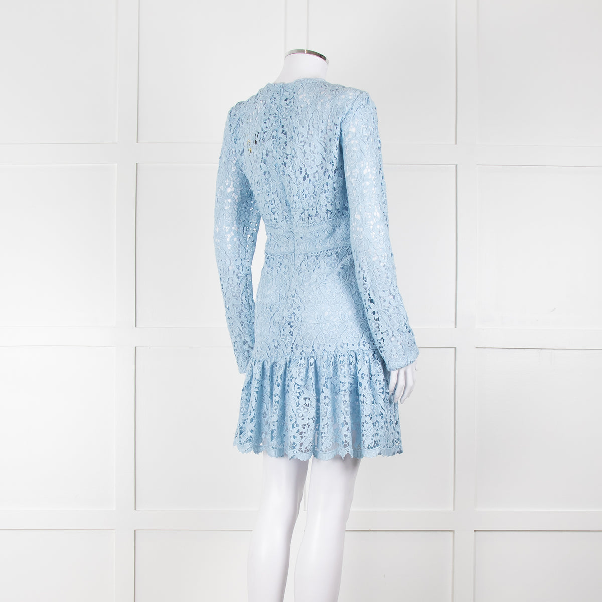Michael By Michael Kors Pale Blue Lace Mini Dress