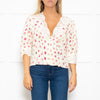 Rixo Amanda Floral Lace Trimmed Tea Blouse