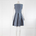 Prada Blue Silk V-Neck Sleeveless Dress