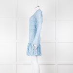 Michael By Michael Kors Pale Blue Lace Mini Dress