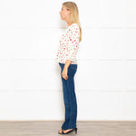 Rixo Amanda Floral Lace Trimmed Tea Blouse