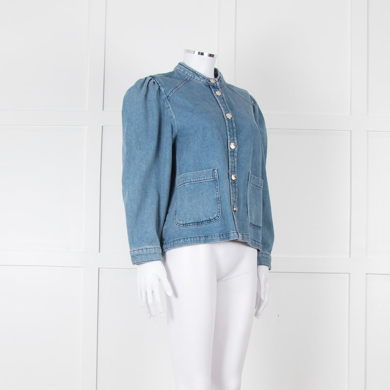 Mos Mosh Blue Denim Silver Button Jacket