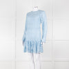Michael By Michael Kors Pale Blue Lace Mini Dress