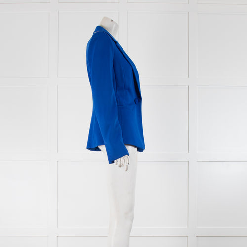 Pinko Royal Blue Blazer With White Stitching