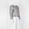 Sandro Black Silver Tweedy Front Pocket Zipped Jacket