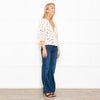 Rixo Amanda Floral Lace Trimmed Tea Blouse