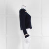 Chanel Navy Cashmere Gold Chain Detail Sweater