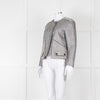 Sandro Black Silver Tweedy Front Pocket Zipped Jacket