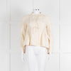 Proenza Schouler Cream Silk & Linen Peplum Short Jacket