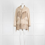 Raey Beige Suede Fringed Western Jacket