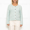 Marccain Green Boucle Jacket With Green Crystal Buttons