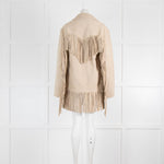 Raey Beige Suede Fringed Western Jacket