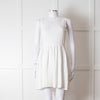Red Valentino White Knit Sleeveless Mini Dress