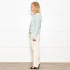 Marccain Green Boucle Jacket With Green Crystal Buttons