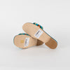 Prada Turquoise Embellished Slides