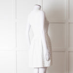 Red Valentino White Knit Sleeveless Mini Dress