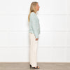 Marccain Green Boucle Jacket With Green Crystal Buttons