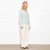 Marccain Green Boucle Jacket With Green Crystal Buttons