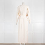 Raey Beige Split Side Dolman Sleeve Maxi Dress