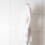 Red Valentino White Knit Sleeveless Mini Dress