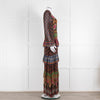 Farm Rio Brown Multi Colour Tiered Beaded Maxi Dress