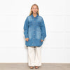 Raey Blue Front Pocket Oversized Denim Shirt Jacket